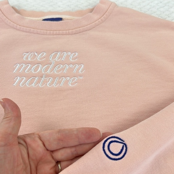 Monat Blush Pink Crop Long Sleeve Sweatshirt Size XS - Picture 10 of 17